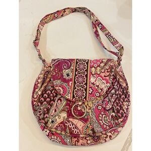 Vera Bradley Very Berry Paisley Hipster Crossbody Purse Handbag Purple VGC